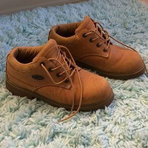 Lugz slip resistant leather work boot